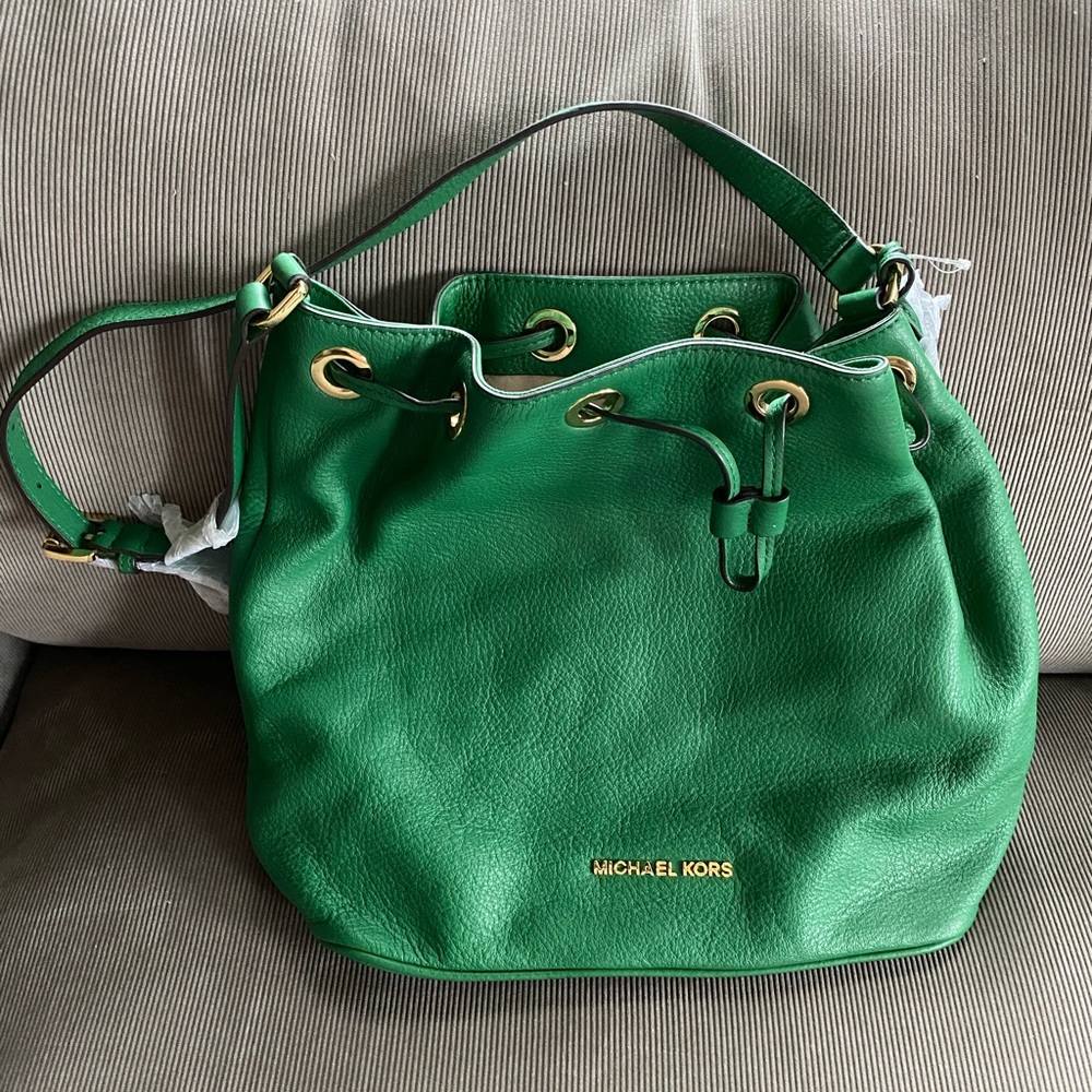 Michael Kors Green bucket Bag